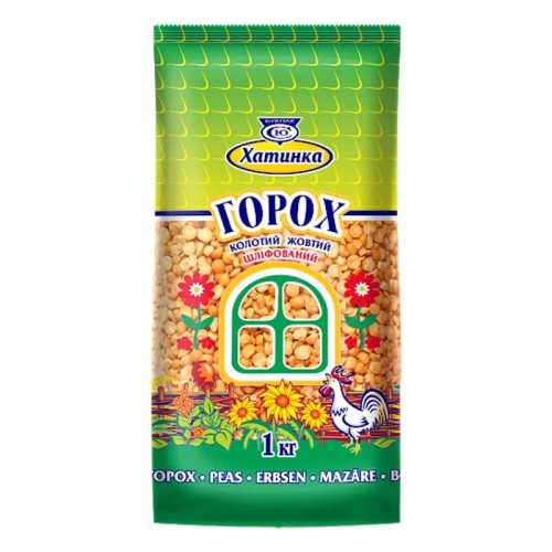 Горох колотый жёлтый Хатинка 800г